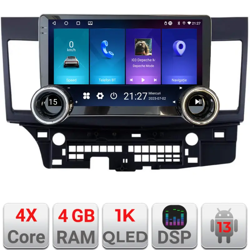 Navigație Android Mitsubishi Lancer 10.5 inch 4GB+64GB GPS WiFi Edotec Preț mic