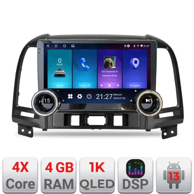 Navigatie Hyundai Santa Fe 2007-2012 Android 10.5 inch 4GB RAM 64GB Ofertă specială