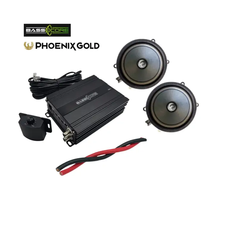 Cumpărături sigure Pachet audio Volvo S/V/XC 2016+ cu 2 subwoofere Phoenix Gold si amplificator