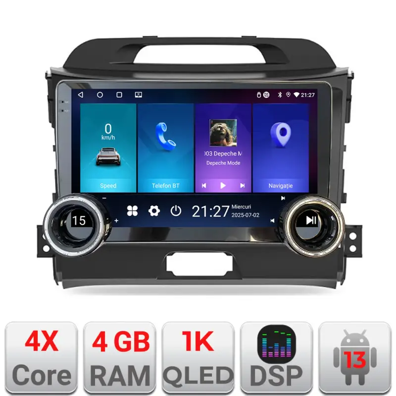 Ofertă exclusivă Navigație Kia Sportage 2010-2016 Edotec 10.5 inch Android 4GB+64GB