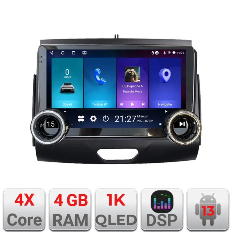 Navigație Ford Ranger 2015+ cu CD, Android 13, 4GB RAM, 64GB, 10.5 inch Noutate