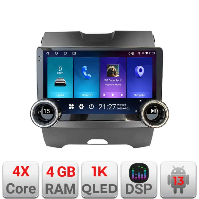 Navigatie Android Ford Edge 2015-2021 Highline, 10.5 inch, 4GB+64GB Reducere de preț
