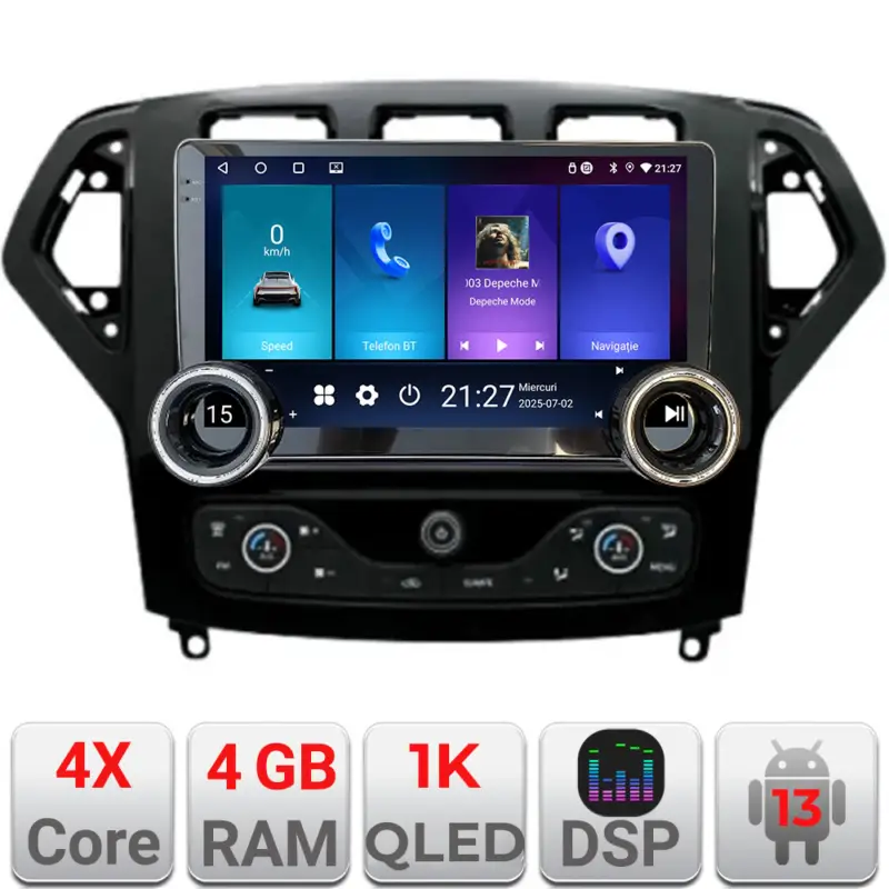 Navigatie Android Ford Mondeo MK4 2007-2010, 10.5 inch, 4GB+64GB Premium