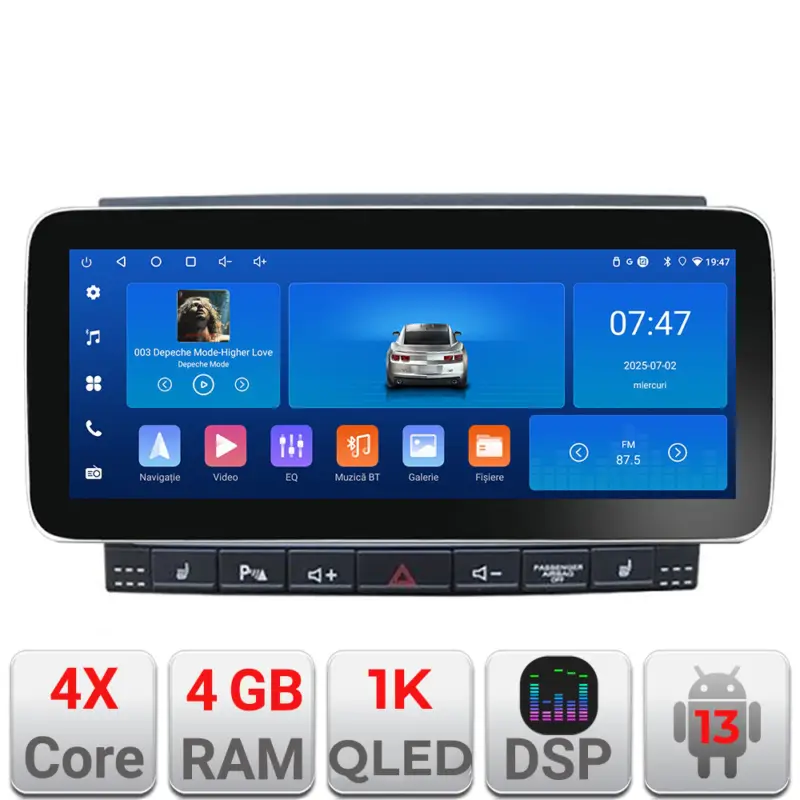 Premium Navigatie Android VW Touareg 2004-2010 Edotec 4GB RAM 64GB, 12.3 inch