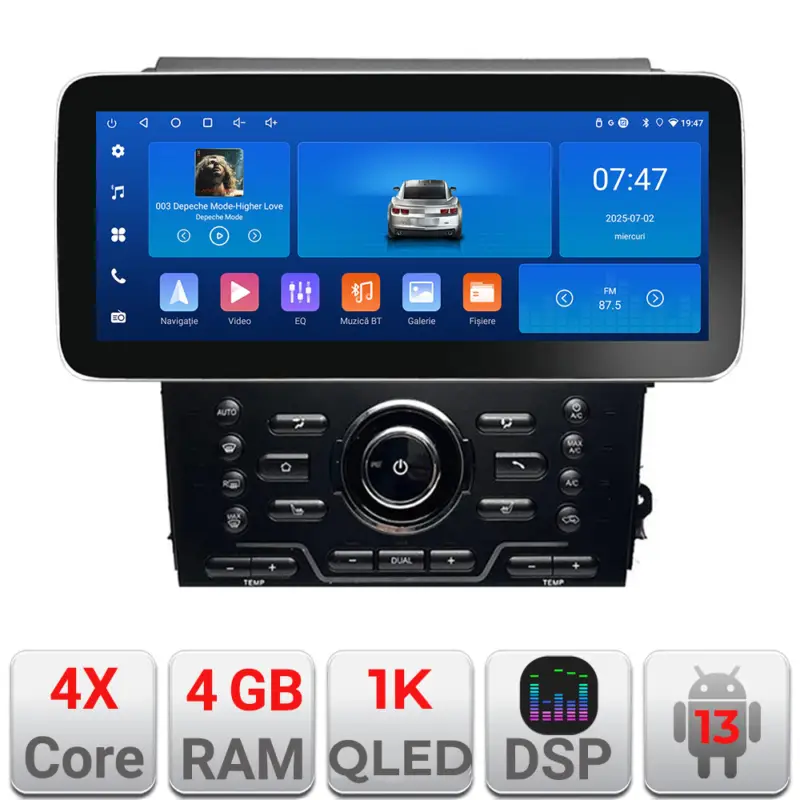 Expediere rapidă Navigatie Android Ford Mondeo MK5 2015-2022, 12.3 inch, 4+64GB, WiFi