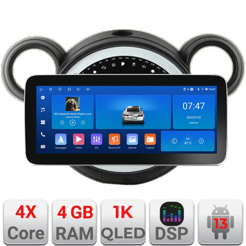 Navigatie Mini Cooper 2009-2015 CIC Edotec 12.3 inch Android 4GB+64GB Preț mic