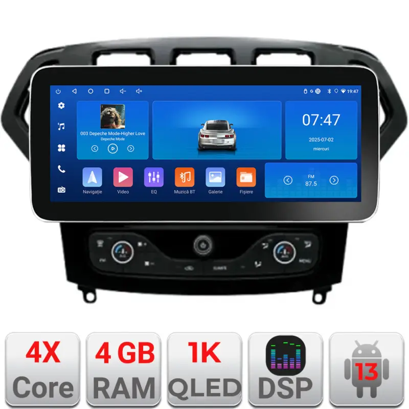 Navigație Android Ford Mondeo MK4 2007-2010, 12.3 inch, 4GB+64GB Preț promoțional