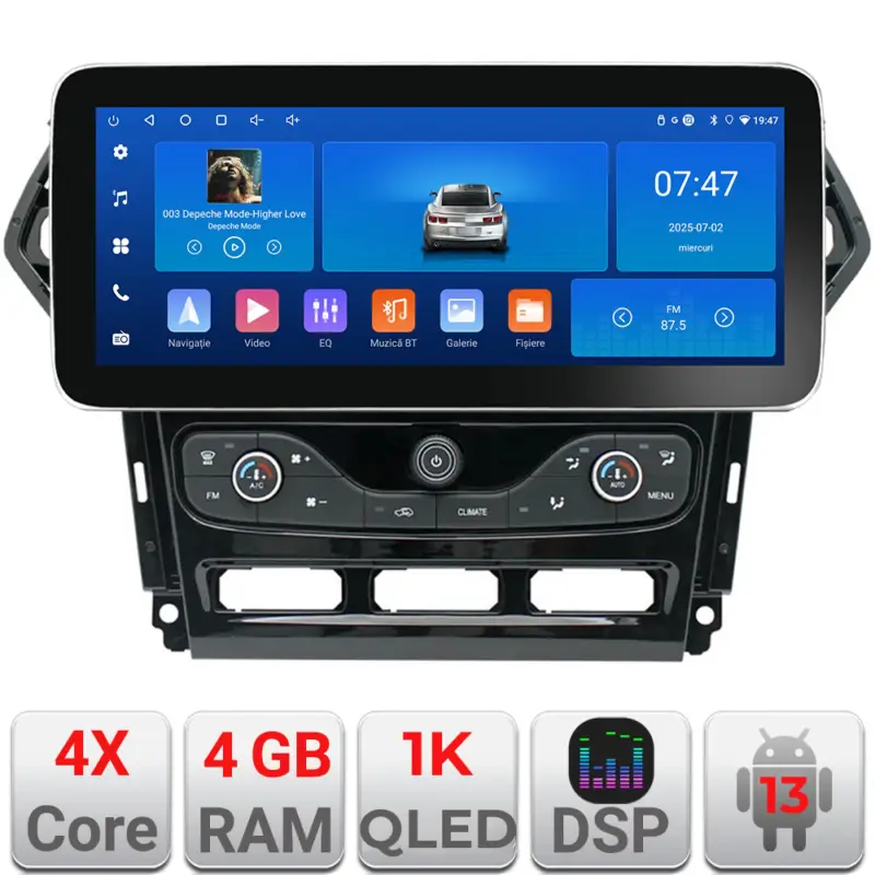 Navigatie Android Ford Mondeo MK4 facelift 2011-2014, 12.3 inch, 4GB+64GB Livrare gratuită