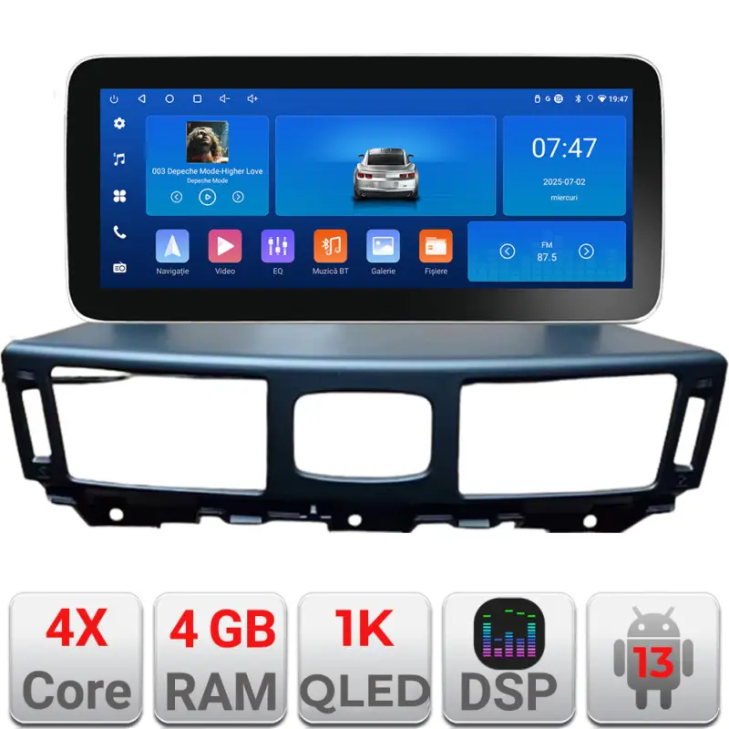 Navigatie Android 12.3 inch pentru Infiniti Q70 M37 2012-2019, 4GB+64GB Ofertă exclusivă