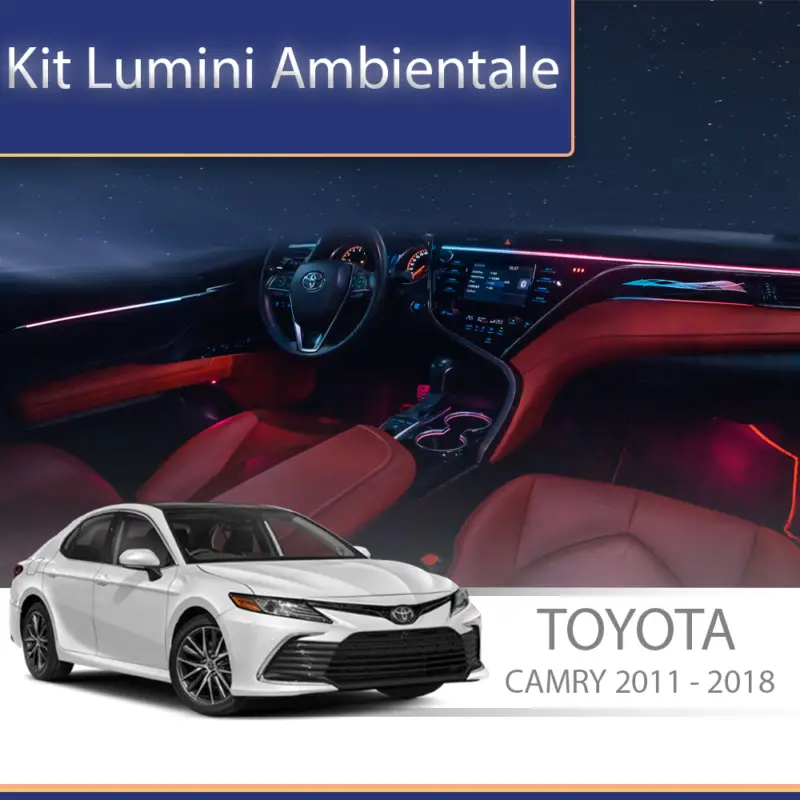Kit lumini ambientale RGB pentru Toyota Camry 2011-2017, control din telefon Livrare rapidă