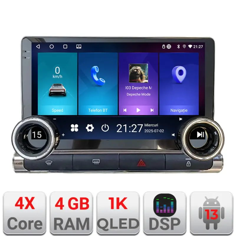 Cumpără acum Navigatie Android Citroen C3 2017-2024, ecran QLED 1K, 4GB+64GB
