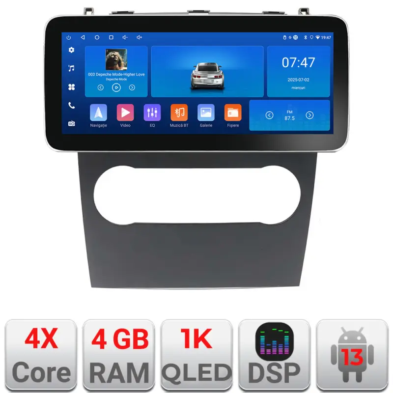 Lichidare de stoc Navigatie Android Mercedes Clasa A W169 2004-2012, 12.3 inch QLED, 4+64 GB