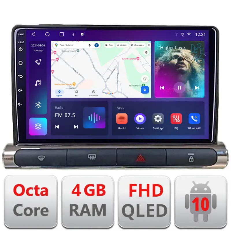 Navigatie Android Citroen C3 2017-2024 QLED 4GB RAM 64GB 4G CarPlay Preferatul clienților