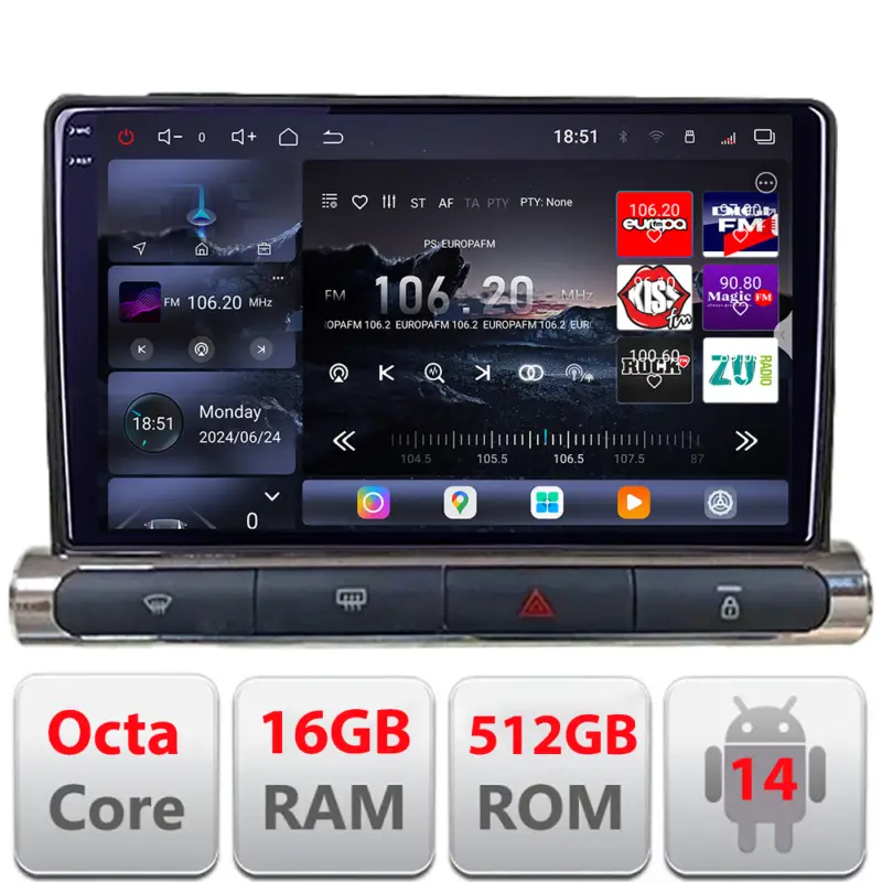 Ofertă specială Navigatie Citroen C3 2017-2024 QLED 2K, 16GB RAM, 512GB, 4G