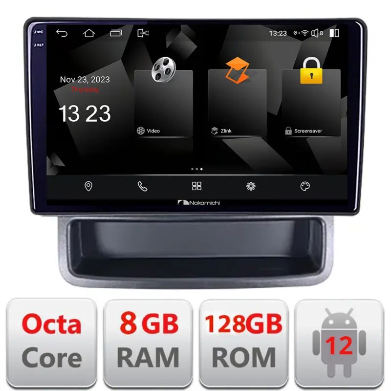 Navigație Renault Trafic 2009-2014 Nakamichi 8GB+128GB CarPlay GPS Plată securizată