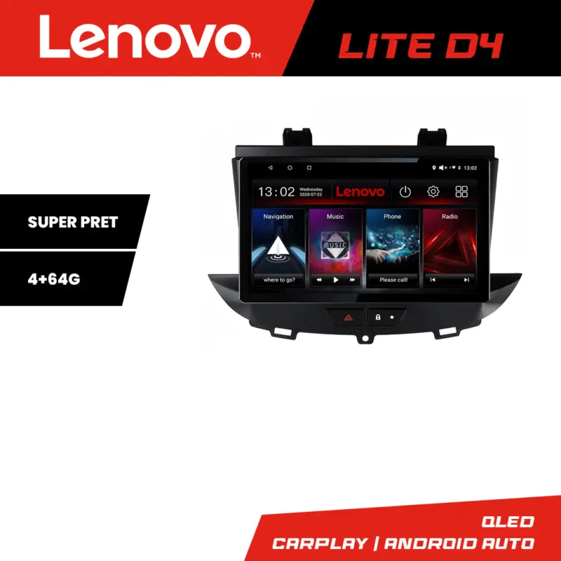 Navigatie Opel Grandland X / Crossland X 2016-2020 QLED 4+64G CarPlay Reducere extra