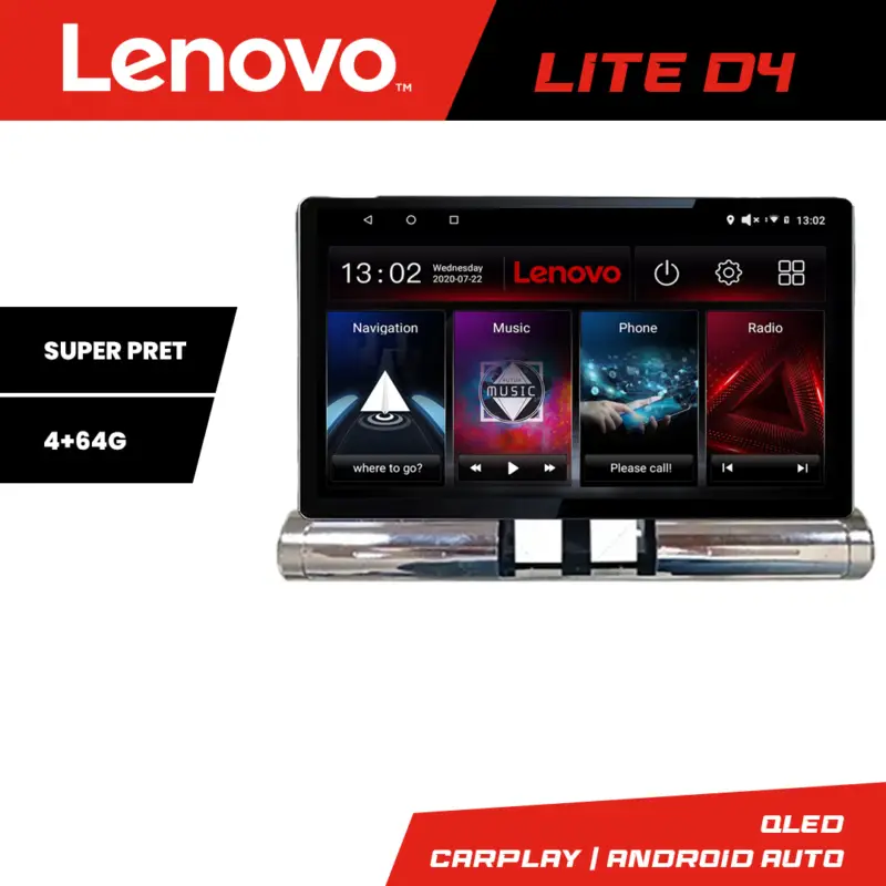 Navigatie Android Citroen C3 2017-2024 Lenovo QLED 4+64GB CarPlay Ieftin