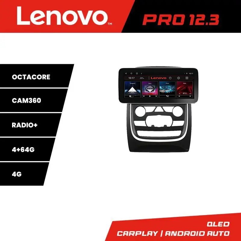 Lichidare de stoc Navigație Dodge Durango 2014-2020 Lenovo QLED 12.3" 4GB+64GB