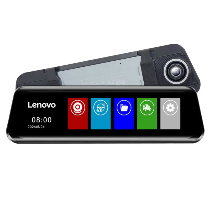 Premium Oglindă DVR auto Lenovo V9 cu camere față 4K și spate 1080P, ecran 9.66”
