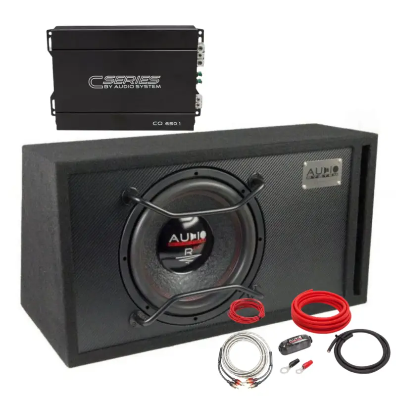 Cumpărături sigure Pachet subwoofer auto pasiv 12 inch cu amplificator monobloc si cablaj OFC