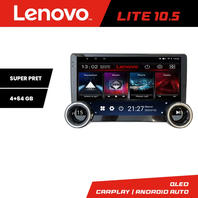 Cel mai bun preț Navigație auto Lenovo LITE 10.5 QLED 4GB RAM 64GB pentru Opel