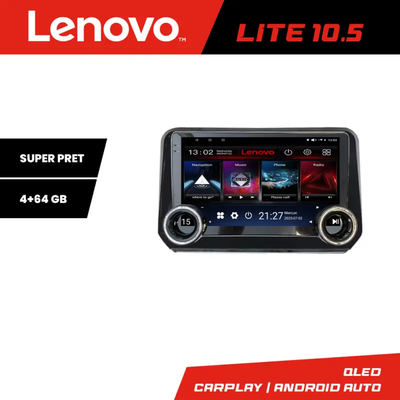 Navigatie Mitsubishi Outlander 2022+ Lenovo 10.5 inch 4GB+64GB CarPlay Cel mai vândut
