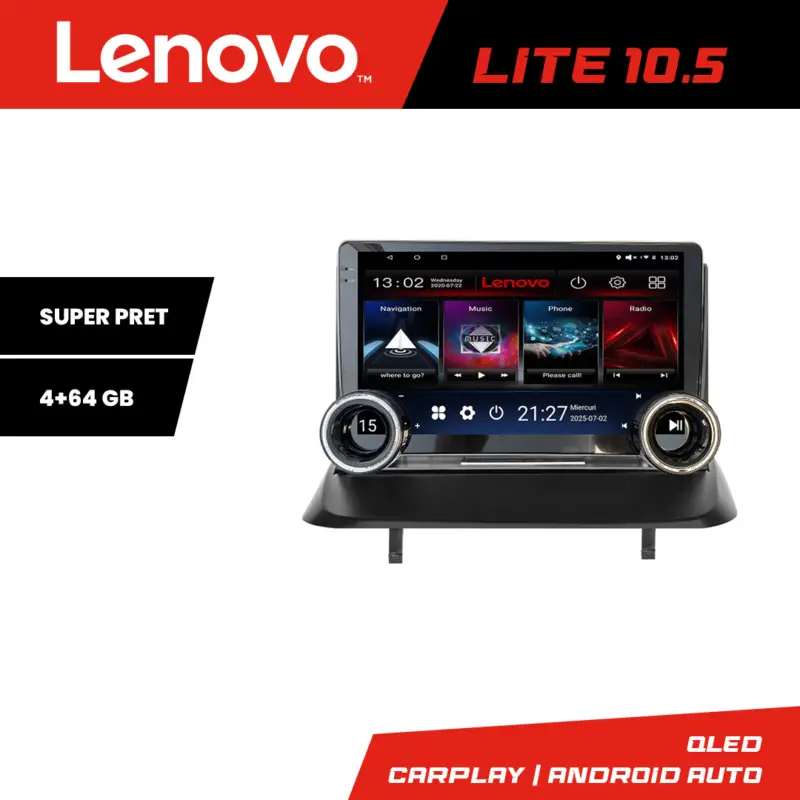 Navigatie Peugeot 3008 5008 Lenovo 10.5 inch 4GB+64GB CarPlay Chilipir
