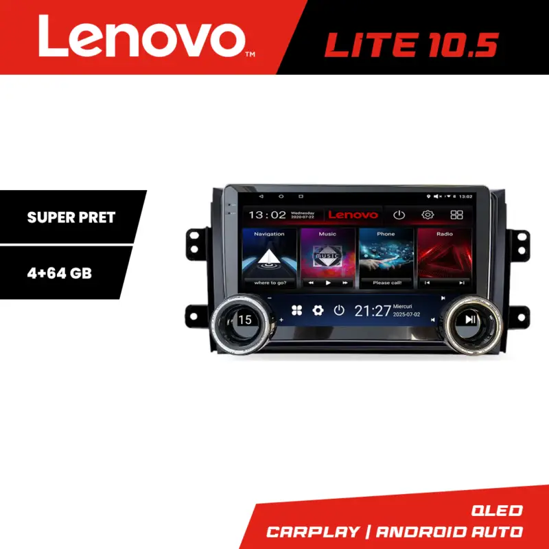 Calitate înaltă Navigatie Android Suzuki SX4 2006-2013 Lenovo 10.5 inch 4+64GB GPS
