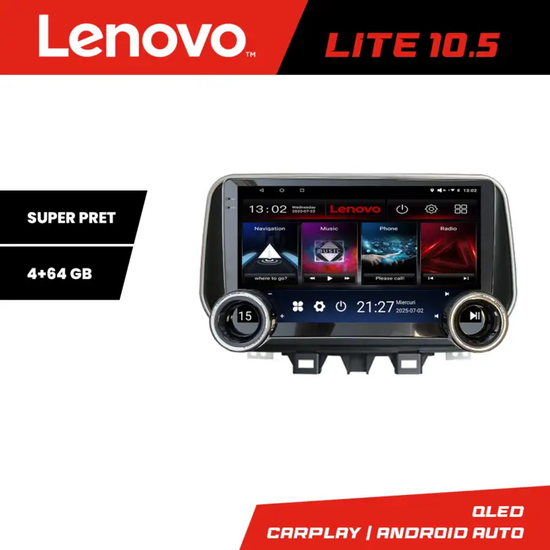 Ultima șansă Navigatie Android Hyundai Tucson 2019+ Lenovo 10.5 inch 4+64GB WiFi GPS