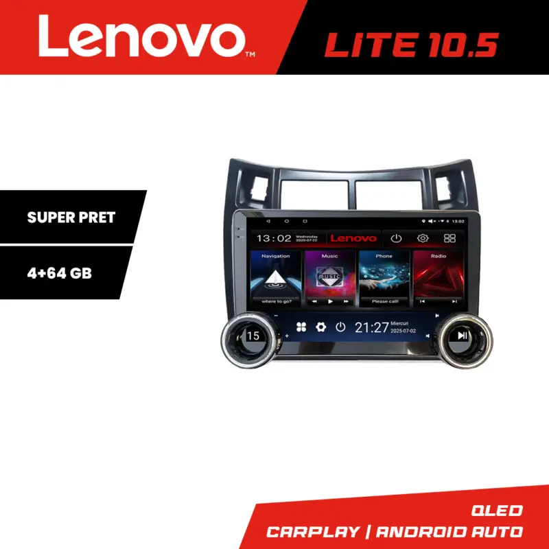 Navigatie Android Toyota Yaris 2008-2011 Lenovo 10.5 inch 4+64GB Chilipir