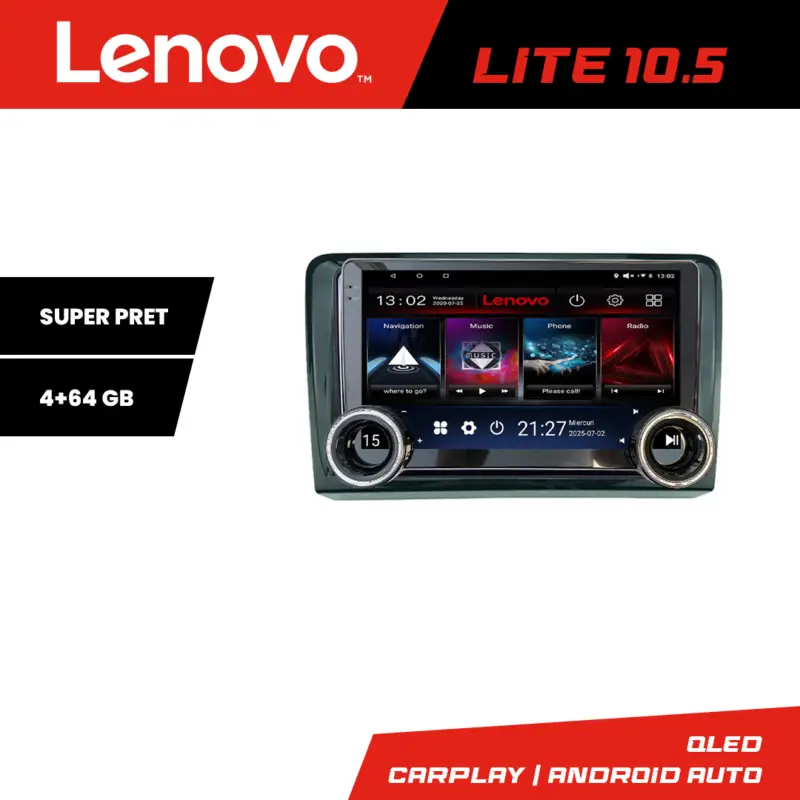 Preferatul clienților Navigatie auto VW PQB Lenovo 10.5 inch Android 4+64 GB WiFi GPS