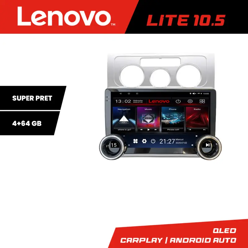 Calitate înaltă Navigatie Android VW Touran 2003-2010 Lenovo 10.5 inch 4+64GB
