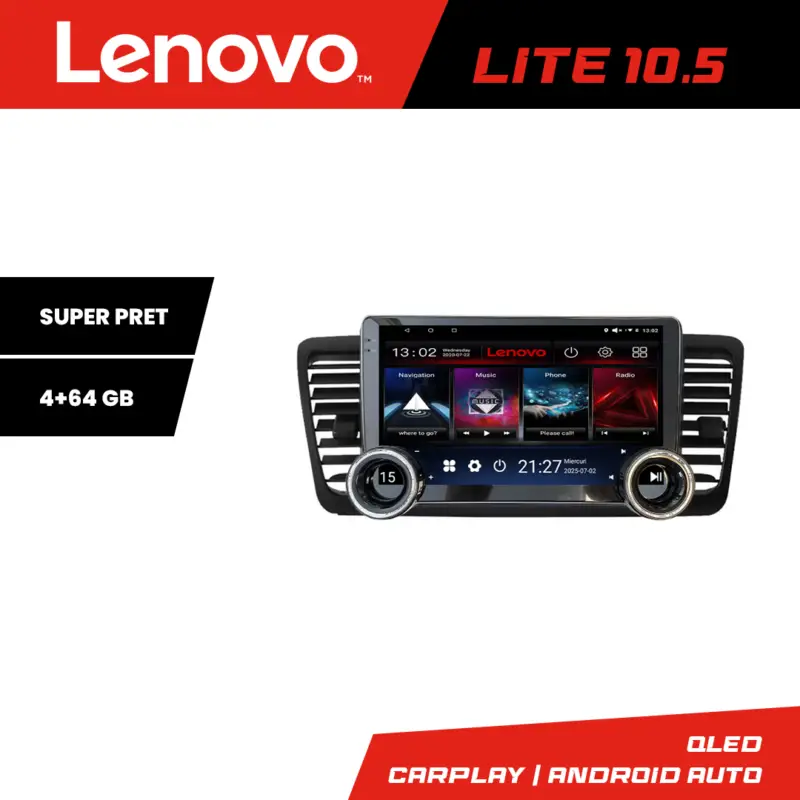 Navigație Subaru Outback Legacy 2004-2009 Lenovo 10.5 inch 4+64GB Expediere rapidă