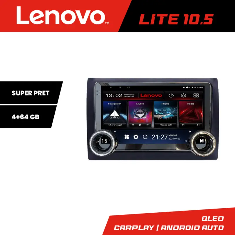 Mai ieftin Navigație Android Fiat Stilo Lenovo 10.5 inch, 4GB RAM, 64GB, GPS