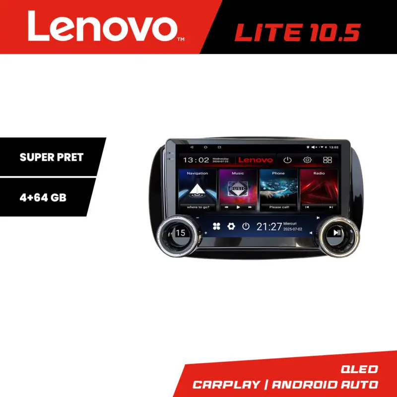 Doar azi Navigație Android Smart ForTwo 2015+ Lenovo 10.5 inch 4GB+64GB