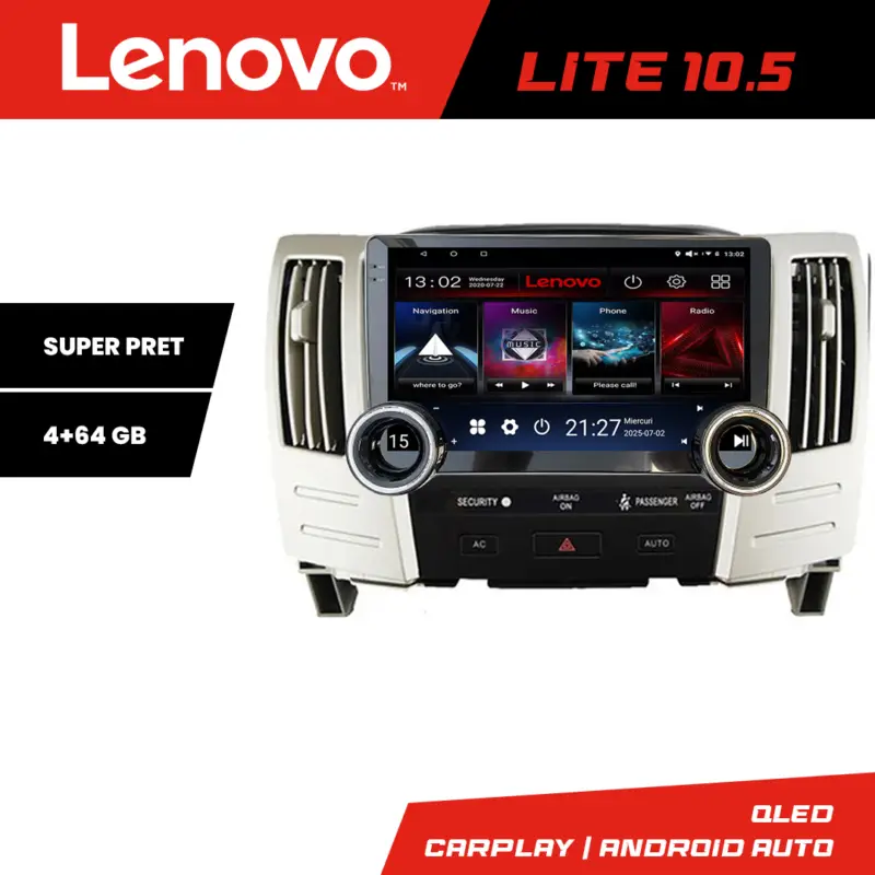 Navigație Android Lexus RX300 2003-2008 Lenovo 10.5 inch 4+64GB Cumpărături sigure