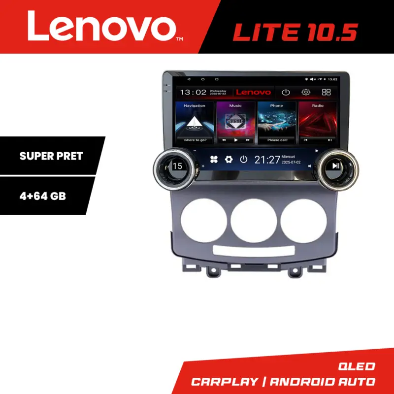 Navigație Mazda 5 2005-2010 Lenovo 10.5 inch Android 4GB+64GB Super ofertă