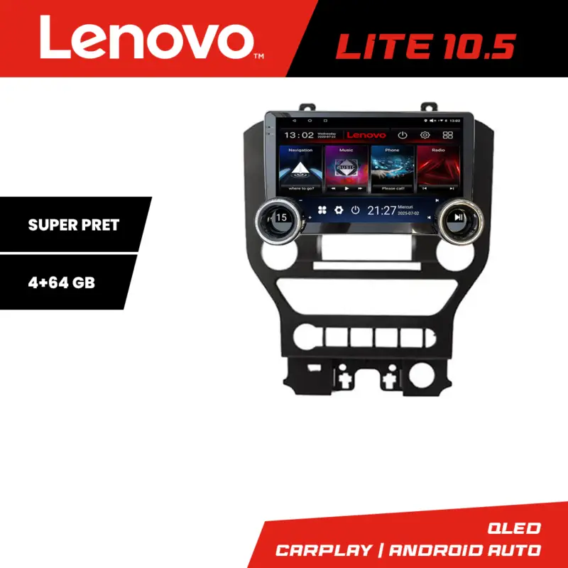 Navigatie Android Ford Mustang 2015-2020 Lenovo 10.5 inch 4+64GB Ieftin