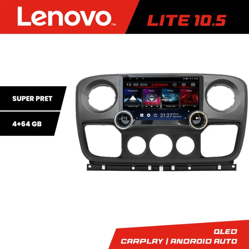 Cel mai vândut Navigație Opel Movano și Renault Master 2010-2021, 10.5 inch, 4GB+64GB