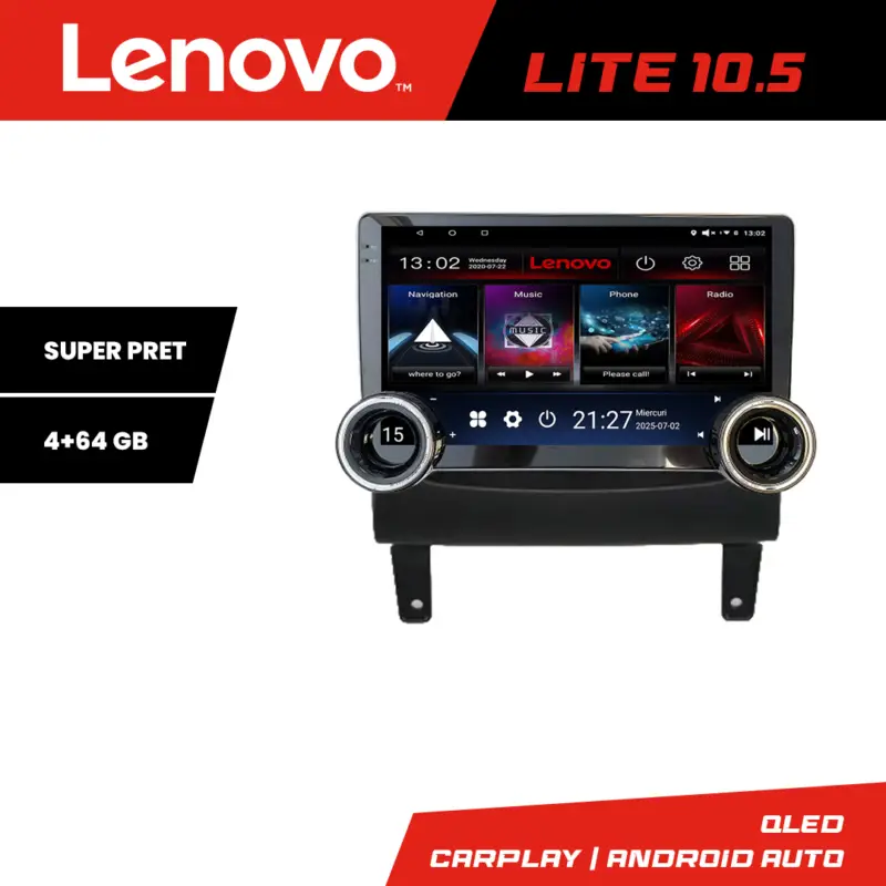 Navigatie Opel Meriva 2010-2017 Lenovo 10.5 inch 4GB+64GB Android Ofertă exclusivă