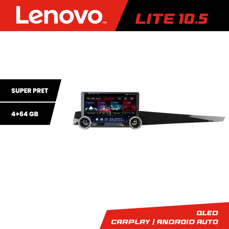 Navigatie Renault Laguna 3 Lenovo 10.5 inch, 4GB RAM, 64GB, Android Plată sigură