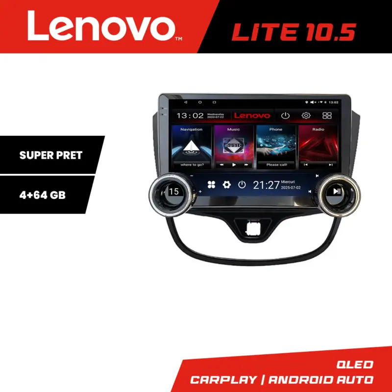 Navigatie Opel Karl 2017+ Lenovo Lite 10.5 inch, 8 Core, 4GB+64GB Ofertă