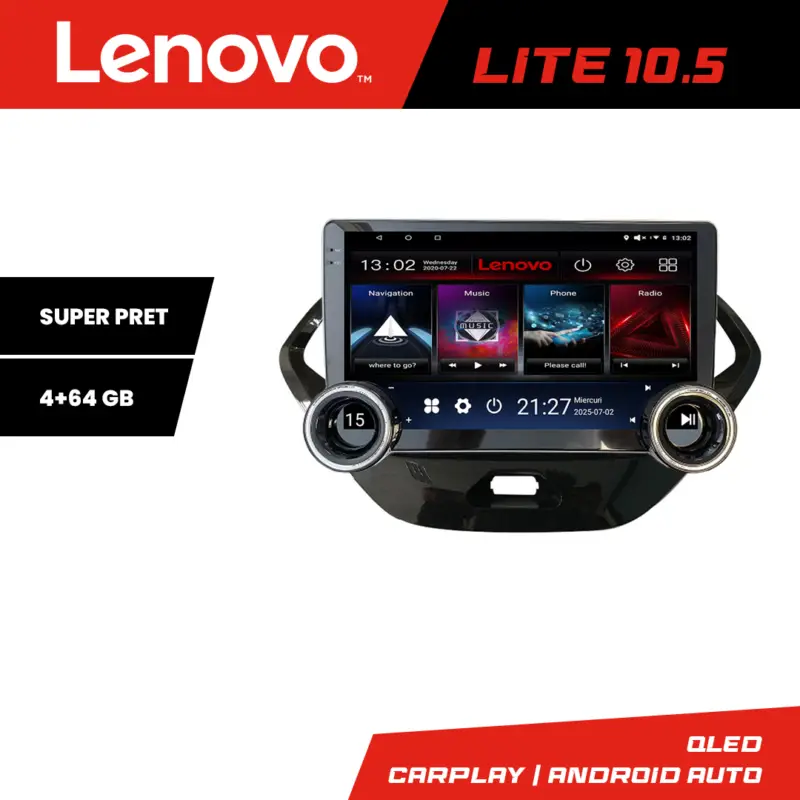 Vezi acum Navigatie Ford KA 2015-2020 Lenovo 10.5 inch Android 4+64GB GPS WiFi