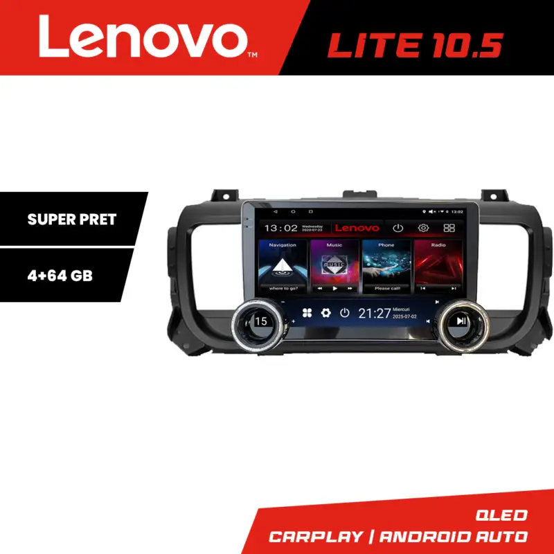 Navigatie Android 10.5 inch Citroen Jumpy, Toyota Proace, Peugeot Traveller 4+64 GB Livrare gratuită