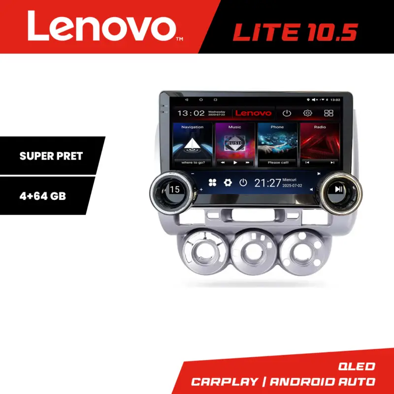Navigatie Android Honda Fit Jazz 2004-2008 Lenovo 10.5 inch 4+64GB Doar azi