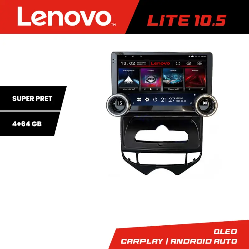 Navigatie Hyundai IX20 2010-2019 Lenovo 10.5 inch 4+64GB Android GPS Mai ieftin