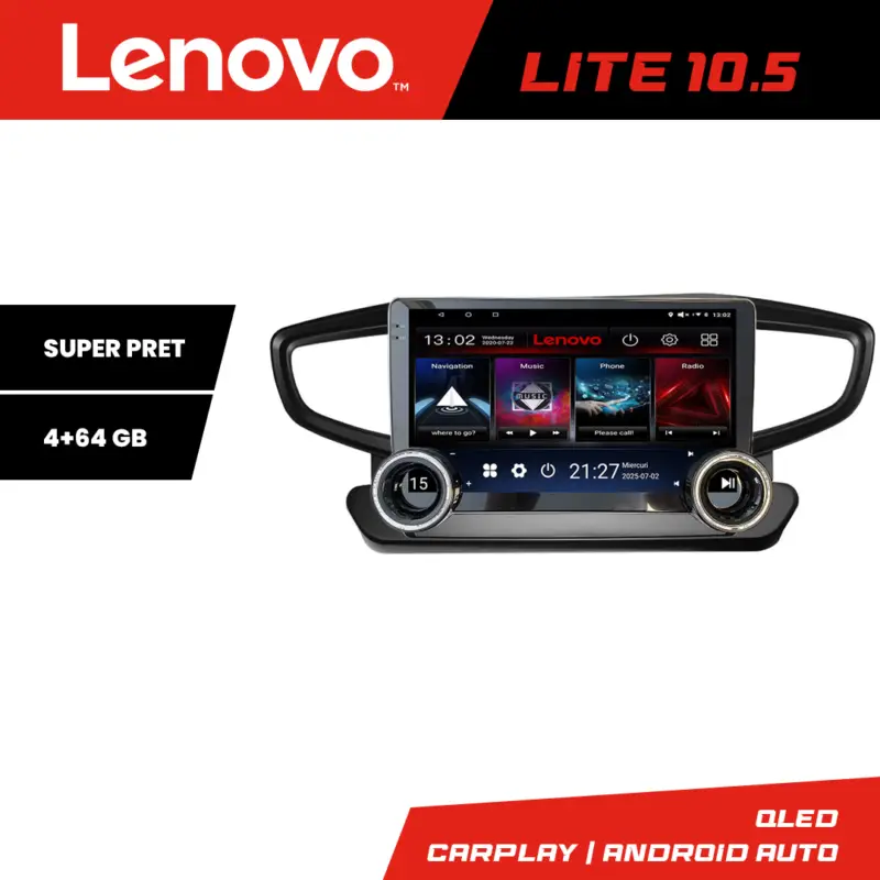 Nu rata Navigație Hyundai Ioniq 2016-2020 Lenovo 10.5 inch Android 4+64GB