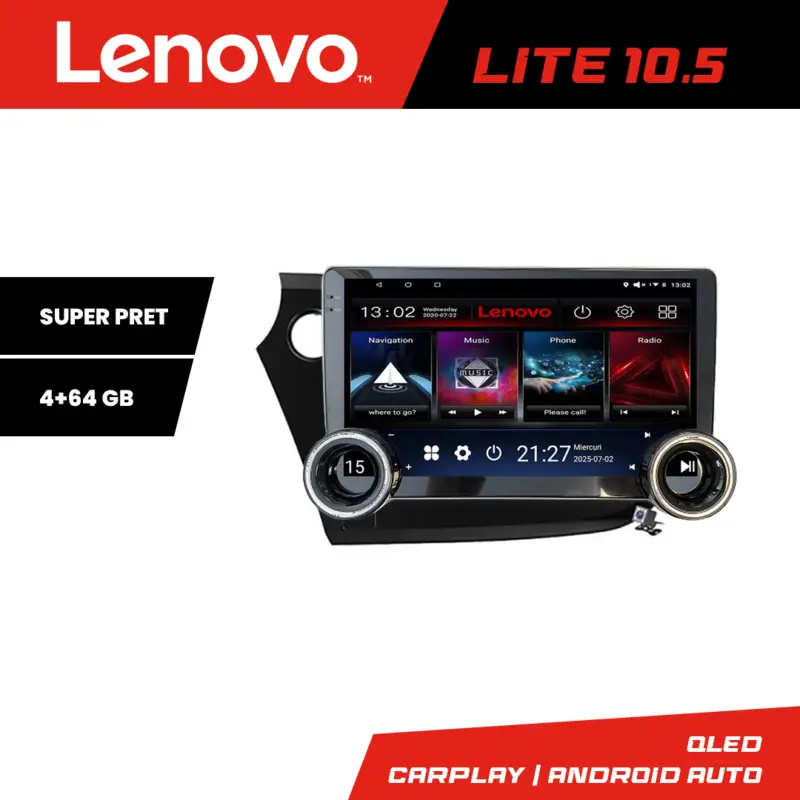 Mai ieftin Navigație Honda Insight 2009-2014 Lenovo 10.5 inch 4+64GB Android GPS