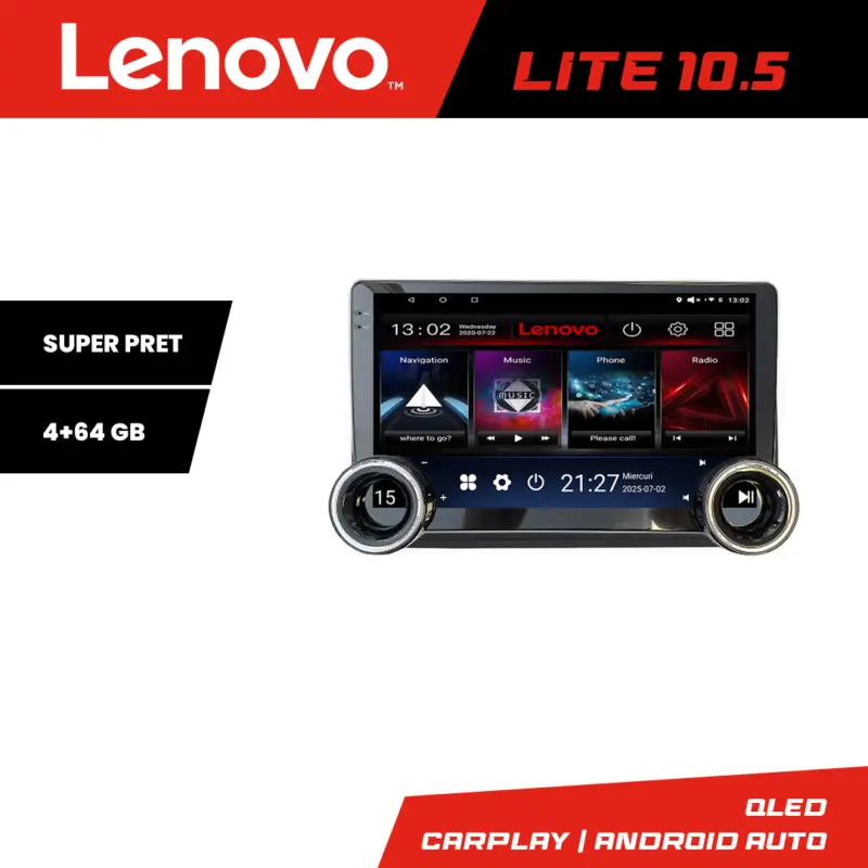 Cel mai vândut Navigatie Suzuki Ignis 2016+ Lenovo Lite 10.5, 4GB RAM, 64GB, Android