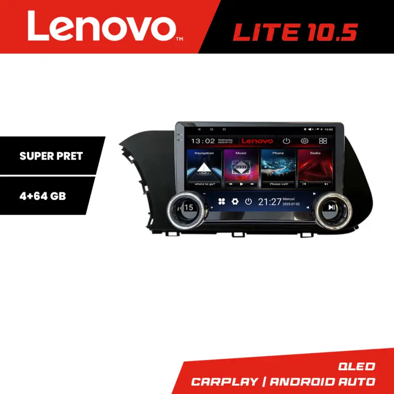 Navigație Hyundai i20 2020+ Lenovo Lite 10.5, 4GB RAM, 64GB, Android Super ofertă